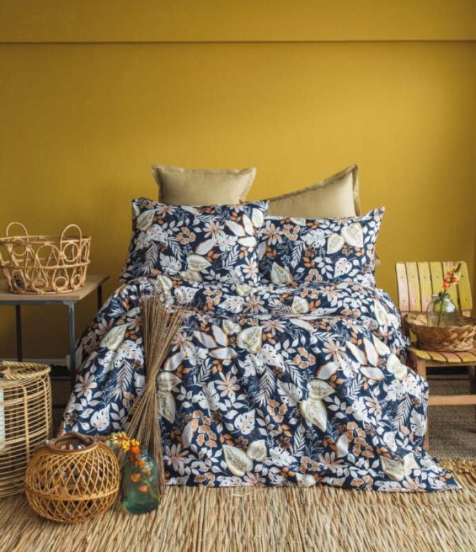 تصویر  ملحفه رانفورس طرح litva brown