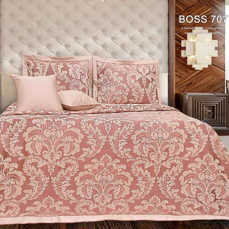 تصویر  ست روتختی دو نفره 5 تکه لوندر طرح BOSS 707