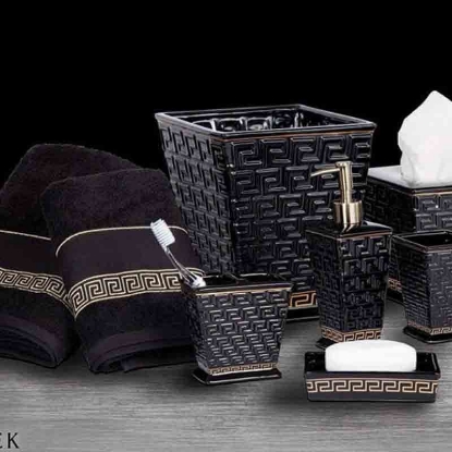 خرید اکسسوری 6 تکه سرویس بهداشتی ورونیکا مدل GREEK مشکی | ورونیکا