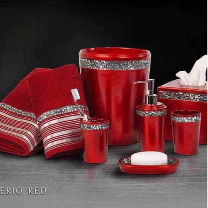 خرید اکسسوری 6 تکه سرویس بهداشتی ورونیکا مدل VALERIO RED  قرمز | ورونیکا