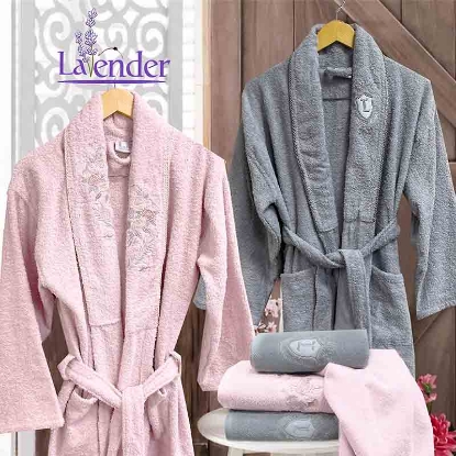 انواع ست حوله عروس و داماد دوقلو 8 تکه گلدوزی ورونیکا مدل Rosalin | ورونیکا