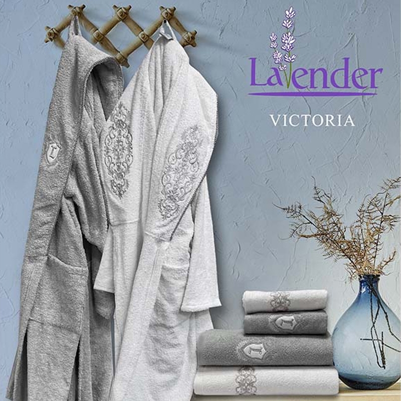 خرید ست حوله عروس و داماد دوقلو 8 تکه گلدوزی ورونیکا مدل Victoria | ورونیکا