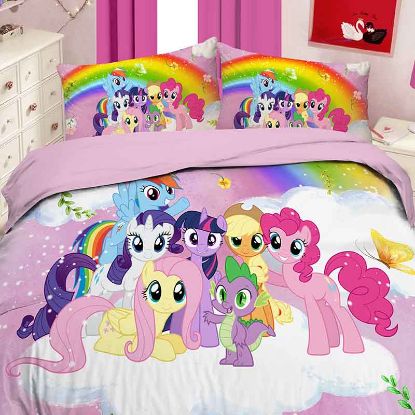 ست کاور يکنفره 3 تکه لوندر طرح pony