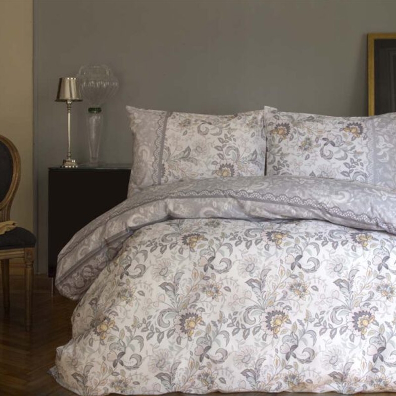 ست 3 تکه ملحفه کاور لحاف نخ پنبه استاندارد linda | ورونیکا