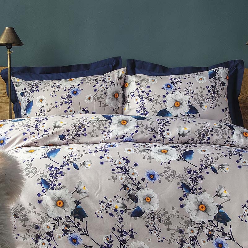 خرید کاور لحاف پنبه ای 4 تکه دونفره ورونیکا مدل camilia  گل های بهاری| ورونیکا