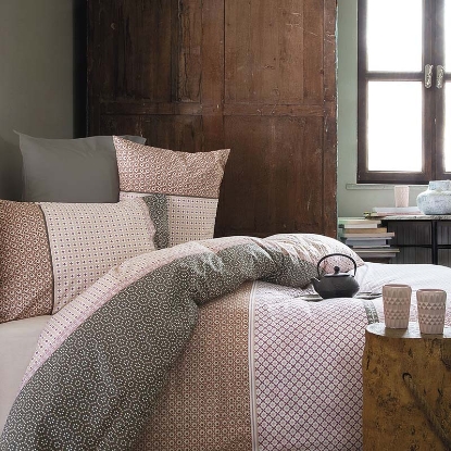 کاور لحاف پنبه ای 4 تکه دونفره ورونیکا مدل frey سفید طرحدار | ورونیکا