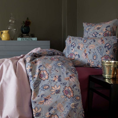 خرید کاور لحاف پنبه 4 تکه دونفره ورونیکا مدل pervin نیلی- ارغوانی | ورونیکا