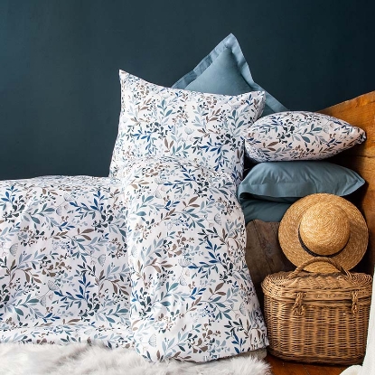 خرید کاور لحاف پنبه 4 تکه دونفره ورونیکا مدل ramielle طرح برگ | ورونیکا