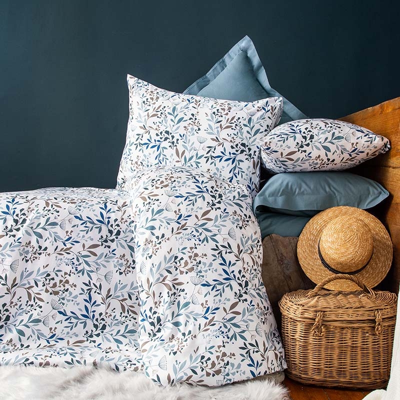 خرید کاور لحاف پنبه 4 تکه دونفره ورونیکا مدل ramielle طرح برگ | ورونیکا