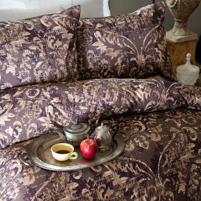 قیمت کاور لحاف پنبه 4 تکه دونفره ورونیکا مدل terra قهوه ای -کرم | ورونیکا