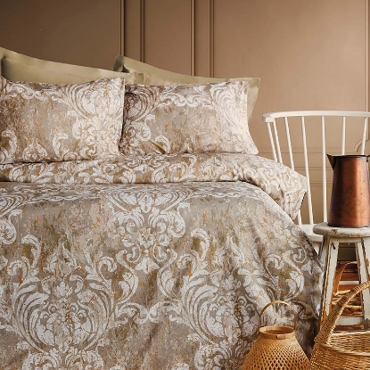 خرید کاور لحاف پنبه 4 تکه دونفره ورونیکا مدل gola کرم خاکی | ورونیکا