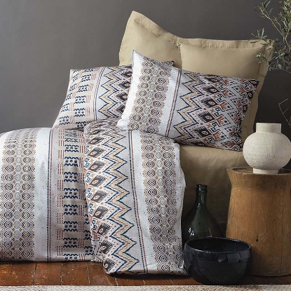 خرید کاور لحاف پنبه 4 تکه دونفره ورونیکا مدل nappa سفید کرم | ورونیکا