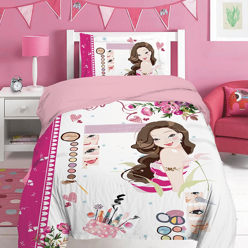 خرید ست 3 تکه ملحفه کاور میکرو پنبه کودک makeup artist | ورونیکا