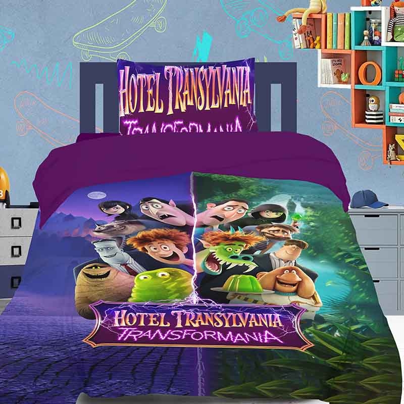 خرید ست 3 تکه کاور لحاف پنبه نوجوان ورونیکا مدل هتل ترانسیلوانیا | ورونیکا