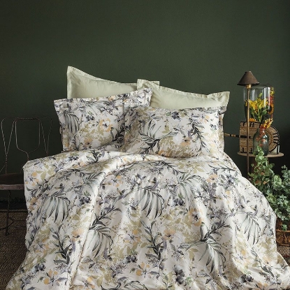 خرید کاور لحاف ۶ تکه پنبه ای دونفره ورونیکا مدل fresco گلدار کرمی | وزونیکا