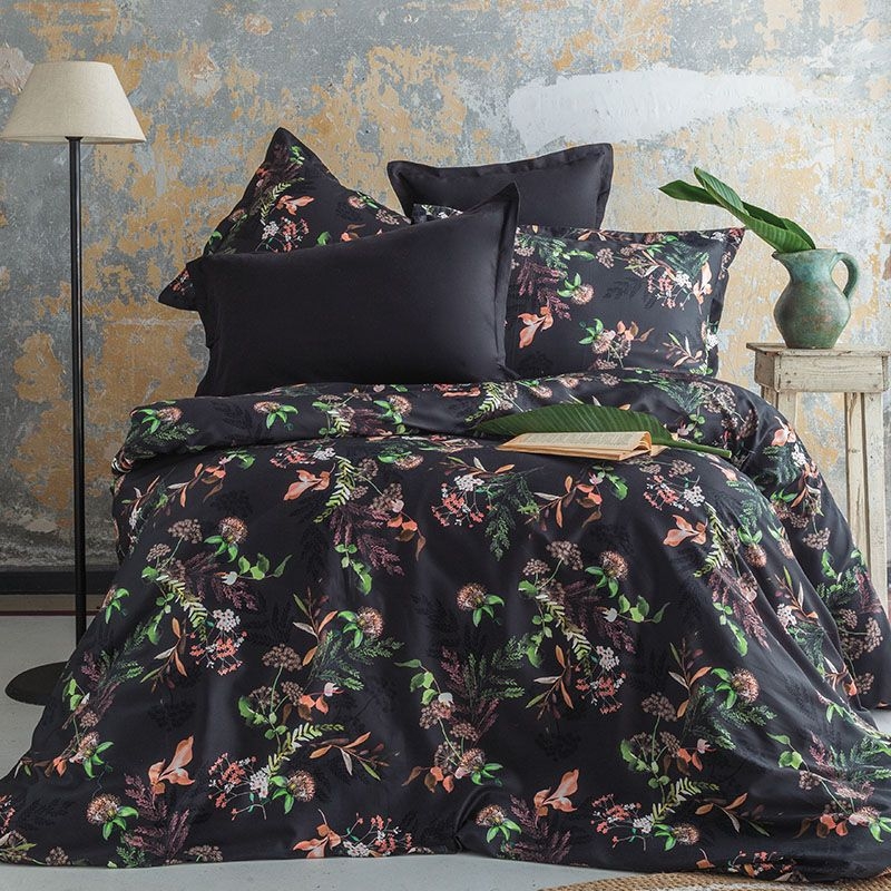 خرید لحاف کاور 6 تکه دونفره ورونیکا مدل ناته گلدار تیره | ورونیکا