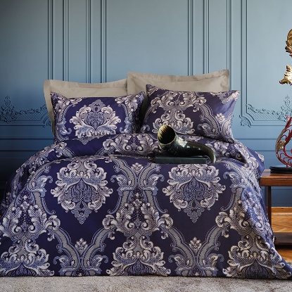 خرید و قیمت سرویس کاور لحاف پنبه‌ای ۶ تکه دونفره ورونیکا مدل سرمه‌ای کرم | کالای خواب ورونیکا