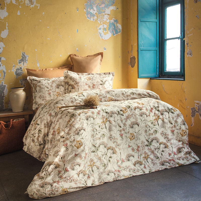 خرید کاور لحاف ۶ تکه پنبه ای دونفره ورونیکا مدل austin گلدار | ورونیکا