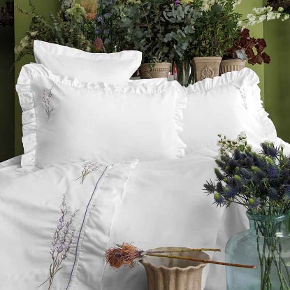 خرید کاور لحاف گلدوزی 6 تکه دونفره ورونیکا مدل lavanda سفید | ورونیکا