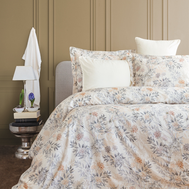 خرید کاور لحاف ۶ تکه پنبه ای دونفره ورونیکا مدل argemone گلدار | ورونیکا