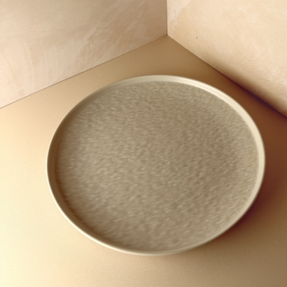 تصویر  دیس لبه دار قطر 30 سانت پتینه روشن