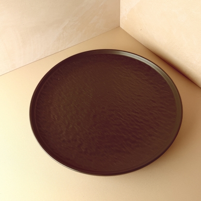 تصویر  دیس لبه دار قطر 30 سانت پتینه روشن