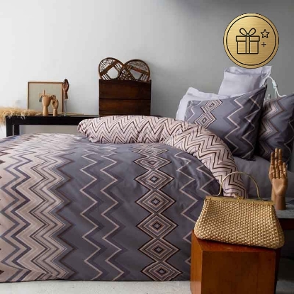 تصویر  ست 4 تکه ملحفه کاور لحاف نخ پنبه استاندارد hessell