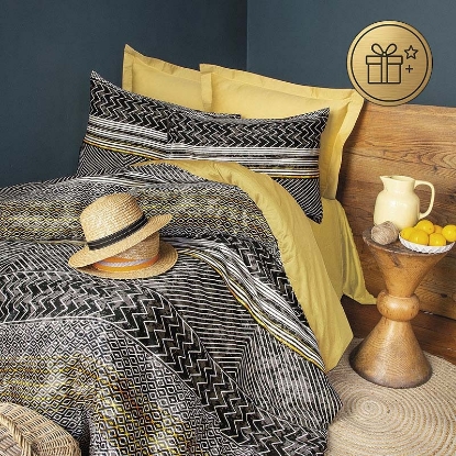 تصویر  ست 6 تکه ملحفه کاور لحاف نخ پنبه لوکس afre