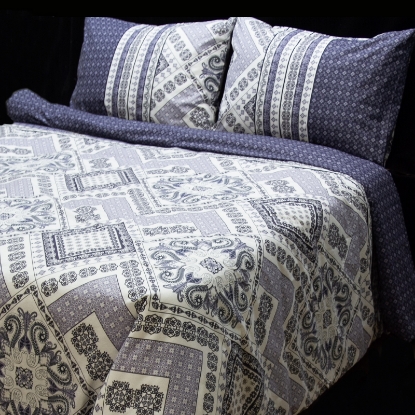 تصویر  ست 3 تکه ملحفه کاور لحاف نخ پنبه استاندارد brezza