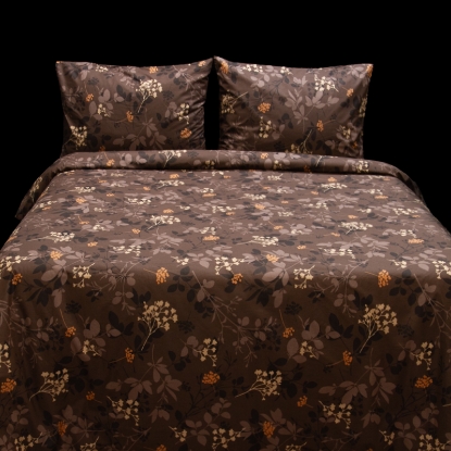 تصویر  کاور لحاف پنبه 4 تکه دونفره ورونیکا مدل chairo قهوه ای
