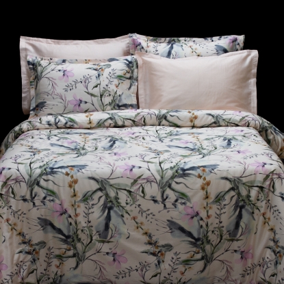 تصویر  کاور لحاف پنبه‌ ای ۶ تکه دونفره ورونیکا مدل Coleus صورتی