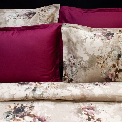 تصویر  ست 4 تکه ملحفه کاور لحاف نخ پنبه لوکس poette