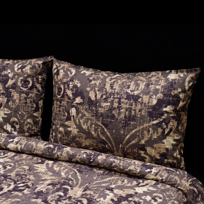 تصویر  کاور لحاف پنبه 4 تکه دونفره ورونیکا مدل terra قهوه ای کرم