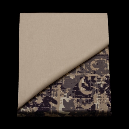 تصویر  کاور لحاف پنبه 4 تکه دونفره ورونیکا مدل terra قهوه ای کرم