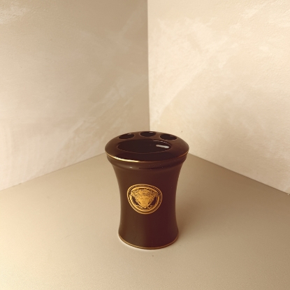 تصویر  اکسسوری 6 تکه سرویس بهداشتی ورونیکا مدل VERSACE BLACK مشکی