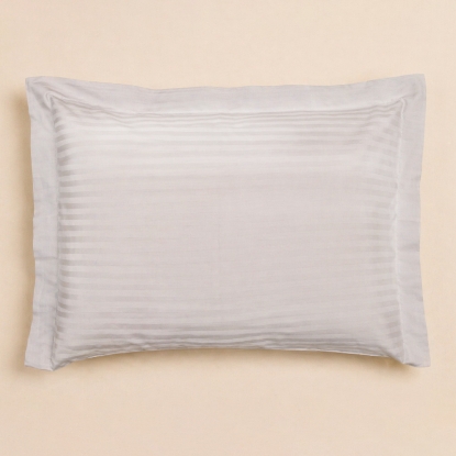 تصویر  کاور لحاف 6 تکه پنبه دونفره ورونیکا مدل pure white strip نواری سفید