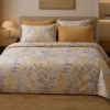 تصویر  ست 6 تکه ملحفه کاور لحاف نخ پنبه لوکس occale beige گلدار