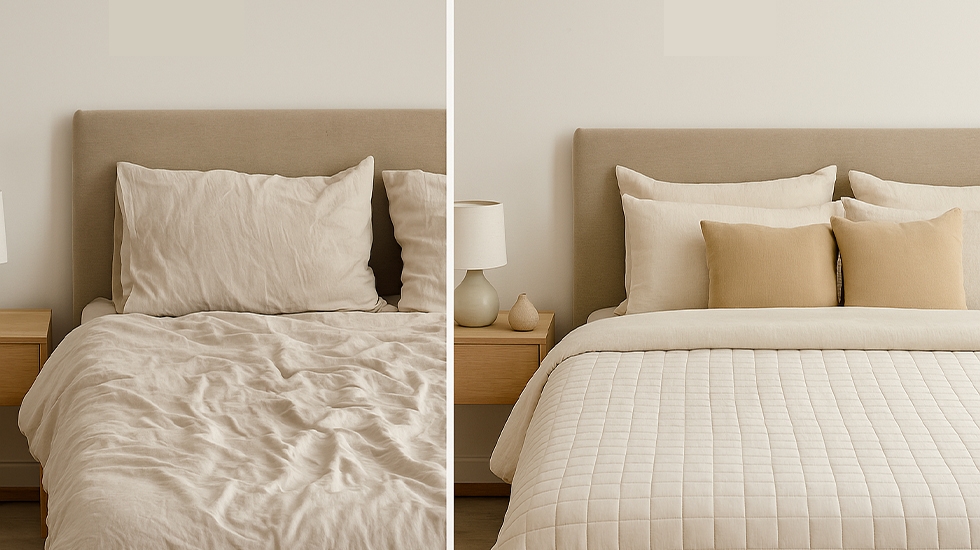 روتختی شیک بر اساس تعداد تکه با کوسن و رانر هماهنگ | ورونیکا ست روتختی چند تکه لوکس 6 و 12 تکه برای تخت دونفره | ورونیکا