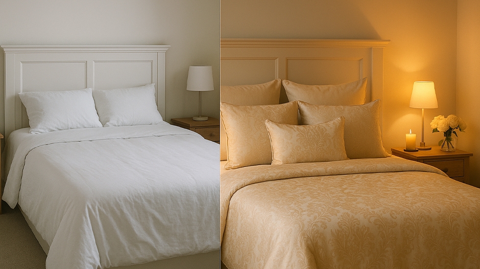 ست ۱۲ تکه روتختی نقرهای طوسی عروس با گلدوزی ظریف ورونیکا روتختی عروس نقرهای طوسی لوکس و مدرن ورونیکا