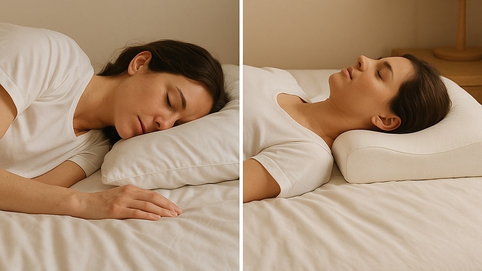 بالش طبی مناسب برای انواع حالت‌های خواب با پشتیبانی ارگونومیک | ورونیکا