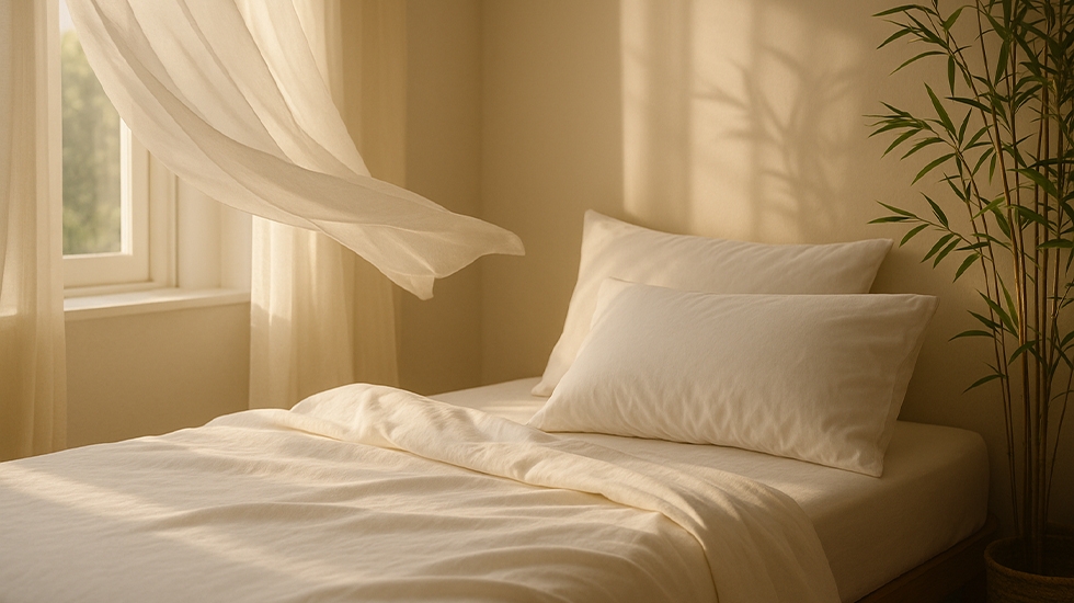 کالای خواب بامبو ورونیکا - لحاف و بالش طبیعی و تنفسپذیر کاربرد پارچه بامبو در لحاف، بالش، روتختی و تشک ورونیکا